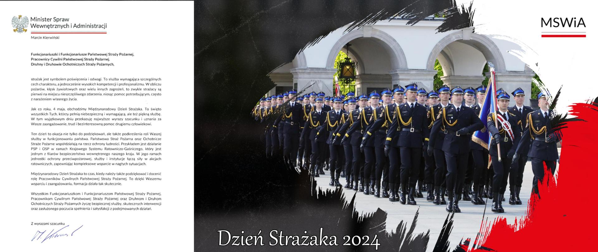Życzenia Ministra Spraw Wewnętrznych i Administracji z okazji Dnia Strażaka