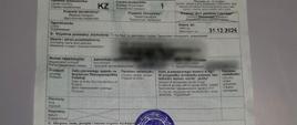Nieważne jednorazowe zezwolenie na międzynarodowy przewóz drogowy rzeczy na terytorium Rzeczpospolitej Polskiej. Dokument nie był wypełniony w polach, gdzie należy wpisać informacje dotyczące: daty pierwszego wjazdu na terytorium RP, państwa załadunku i państwa rozładunku oraz ilości przewożonego towaru.
