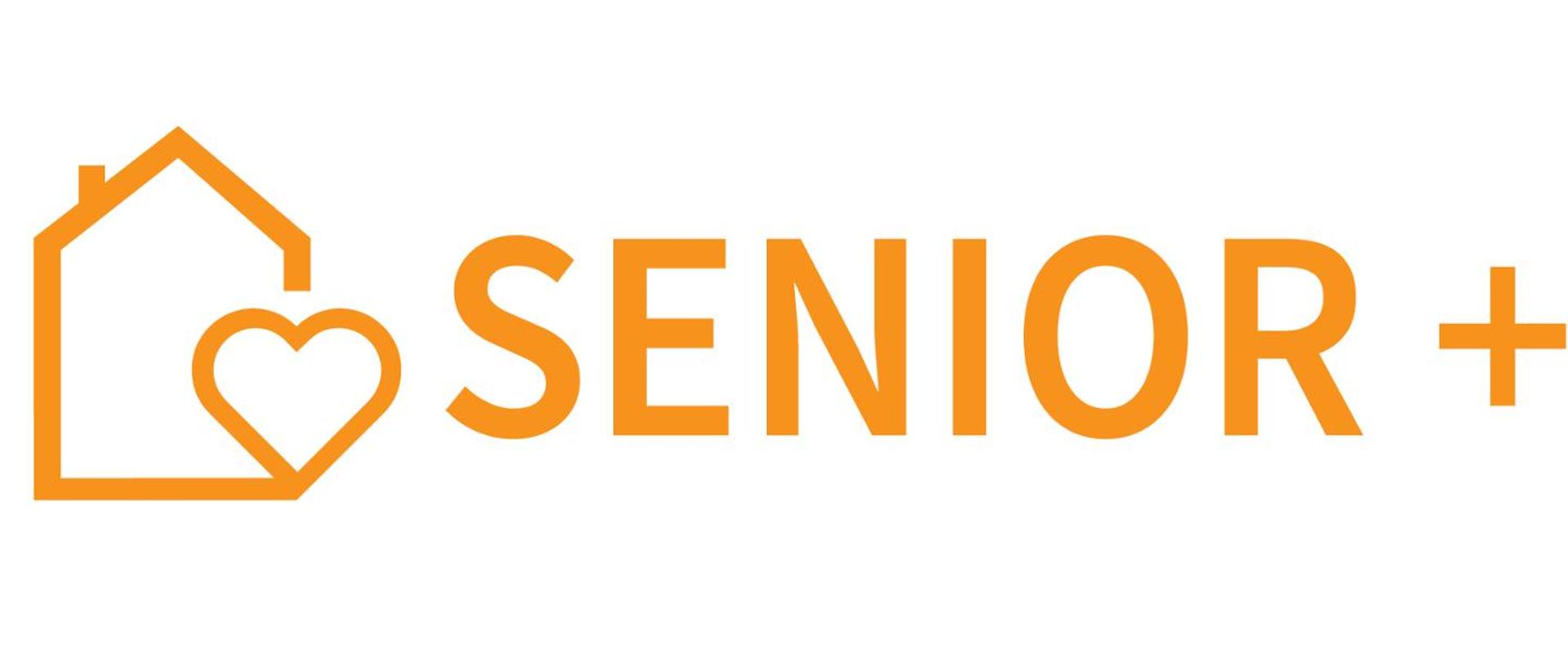 Baner z pomarańczowym napisem Senior +