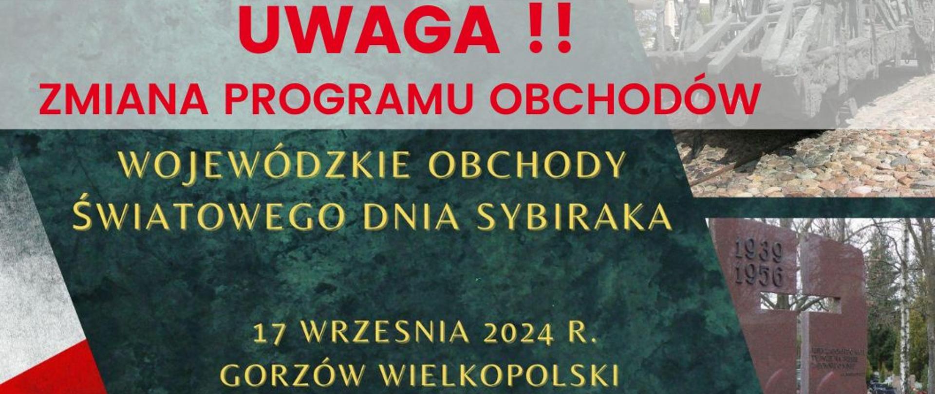Zaproszenie - zmiana programu obchodów