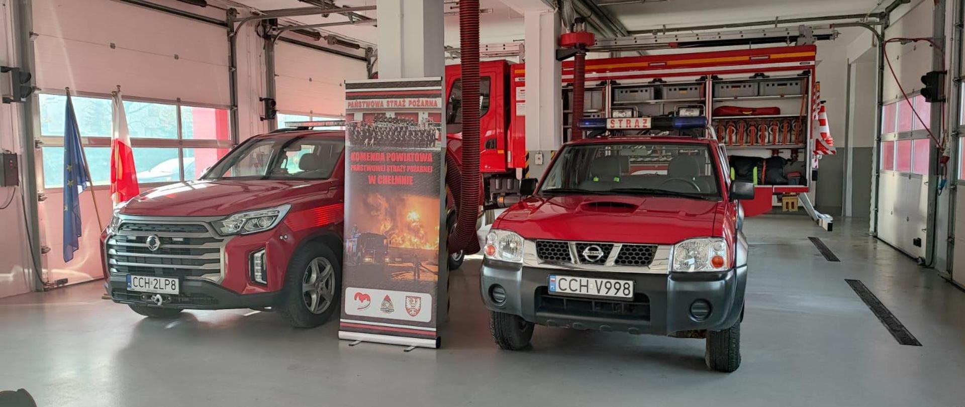 Przekazanie samochodów i otwarcie nowej serwerowni w KP PSP Chełmno