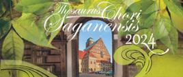 Na zielonym tle, w centralnej części zdjęcie kościoła pod wezwaniem Wniebowzięcia Najświętszej Maryi Panny w Żaganiu. W centralnej części nazwa zespołu: Cappella Viridimontana, wykonawcy i program koncertu.Niżej, na niebieskim poziomym pasku data i miejsce koncertu. Na dole, na białym pasku logotypy partnerów projektu.