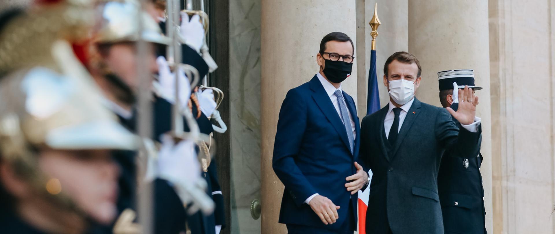 Prime Minister Mateusz Morawiecki and French President Emmanuel Macron in Paris