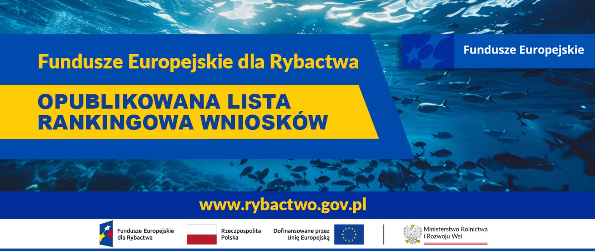 Fundusz rybactwa - opublikowana lista rankingowa wniosków