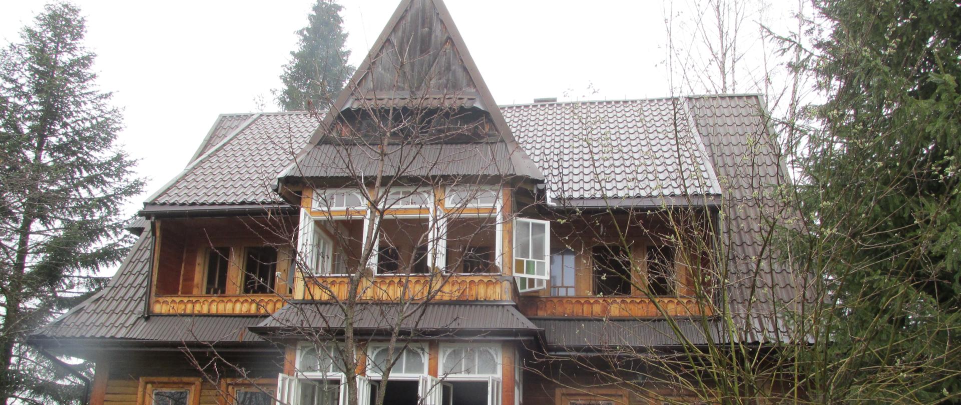 Pożar budynku mieszkalnego w miejscowości Jurgów.