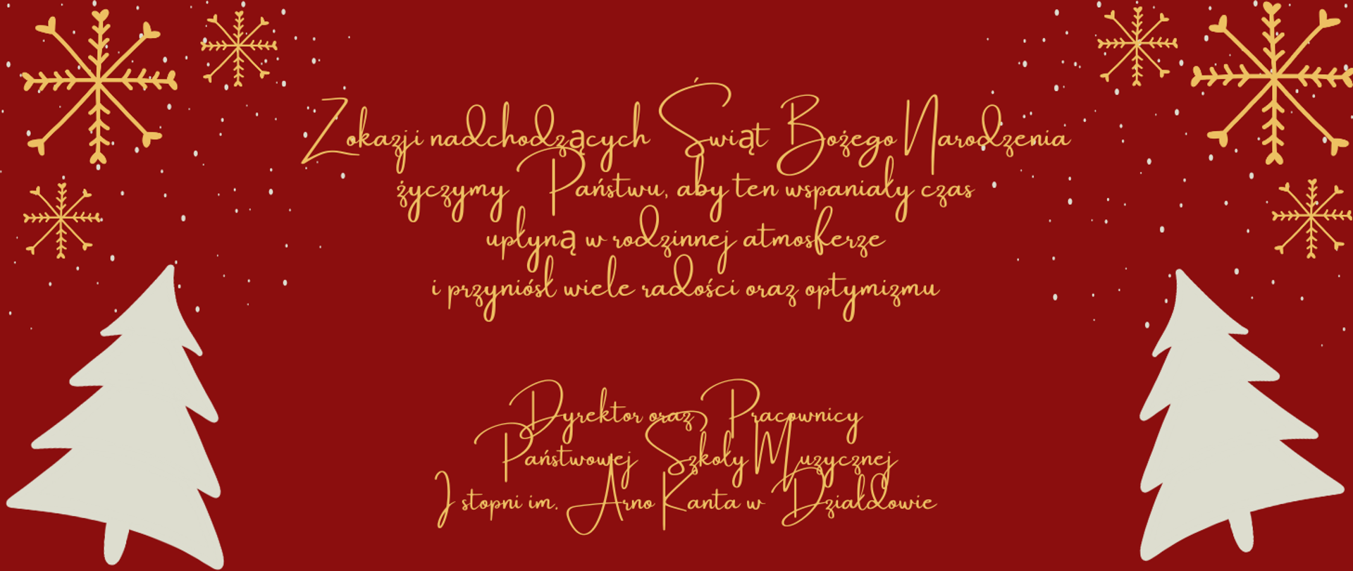 Życzenia Świąteczne z okazji Świąt Bożego Narodzenia