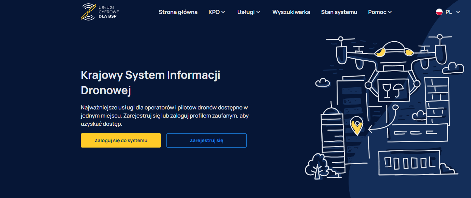 zrzut z serwisu drony.gov.pl