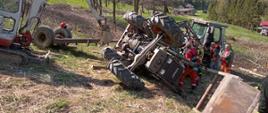 Wypadek ciągnika w Bereżnicy Wyżnej