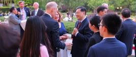 Ambasador RP w Chinach Wojciech Zajączkowski oraz wiceminister spraw zagranicznych ChRL Qin Gang