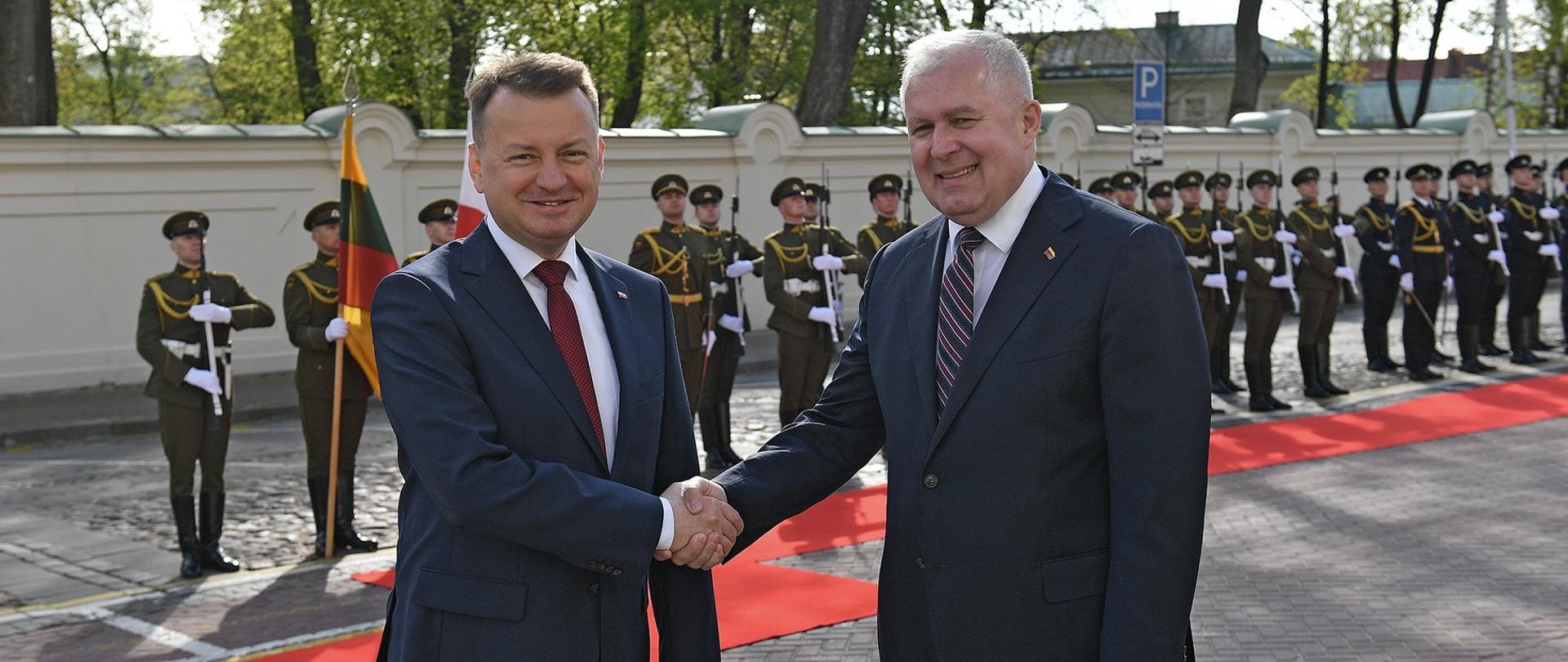 Minister Mariusz Błaszczak i minister Arvydas Anušauskas