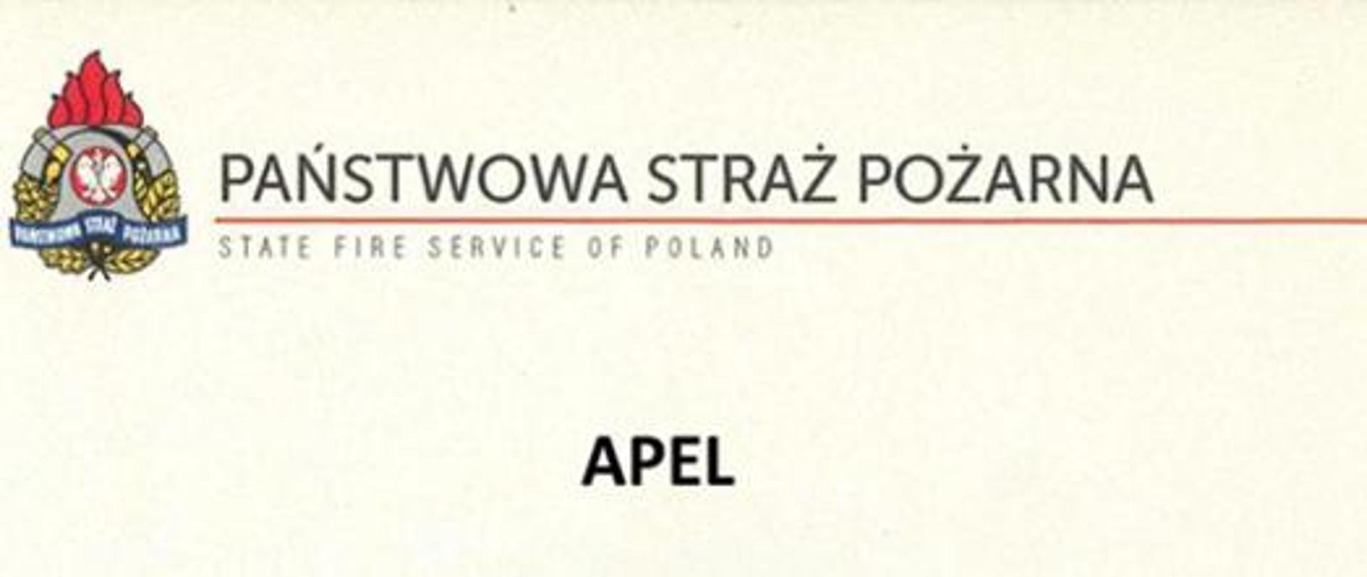 APEL KOMENDANTA GŁÓWNEGO PSP O ODDAWANIE OSOCZA