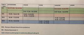 Plan zajęć teoretycznych 