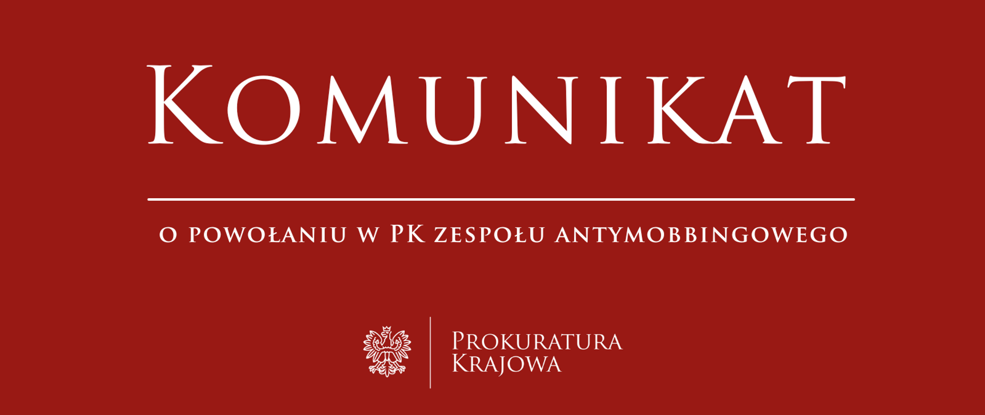 komunikat o powołaniu zespołu