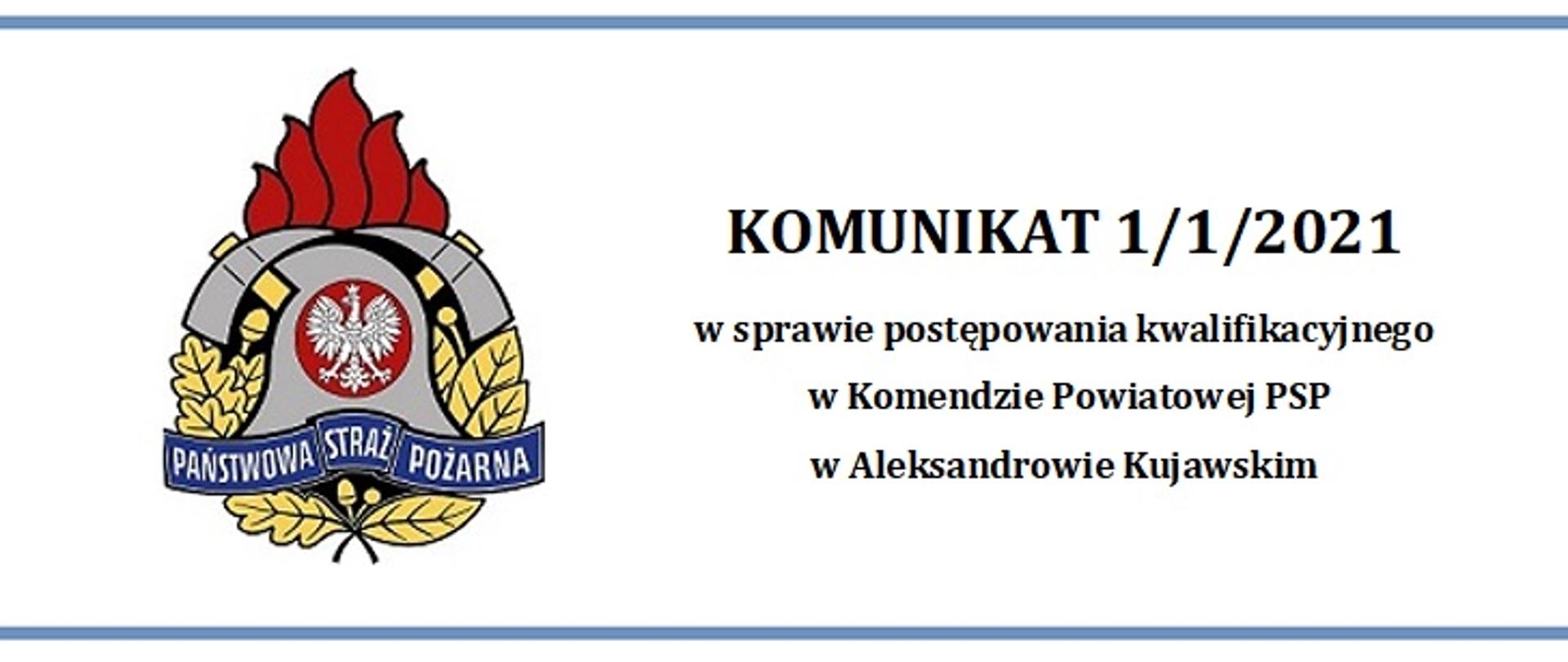 Grafika przedstawia Logo PSP wraz z napisem Komunikat 