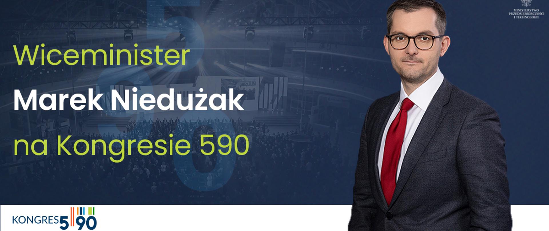Infografika z zapowiedzią obecności wicemin. Mareka Niedużaka na Kongresie 
