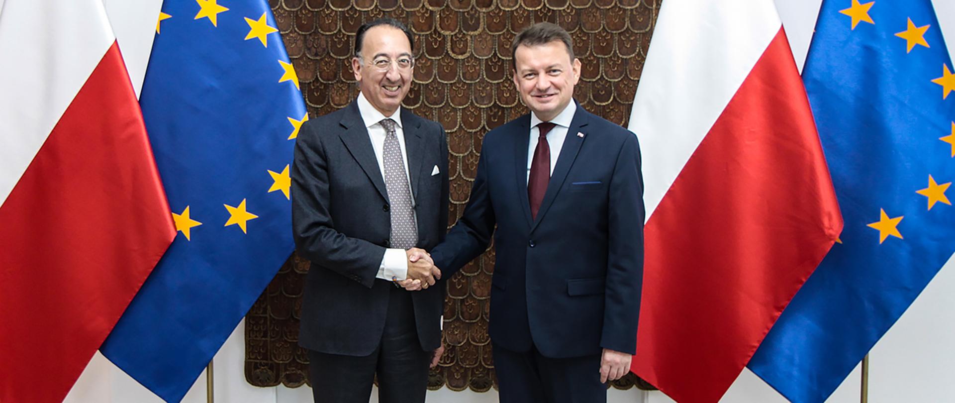 Spotkanie szefa MON w Ministerstwie Obrony Narodowej (ul. Klonowa 1) z delegacją Europejskiej Agencji Obrony, której przewodniczył Dyrektor Wykonawczy.