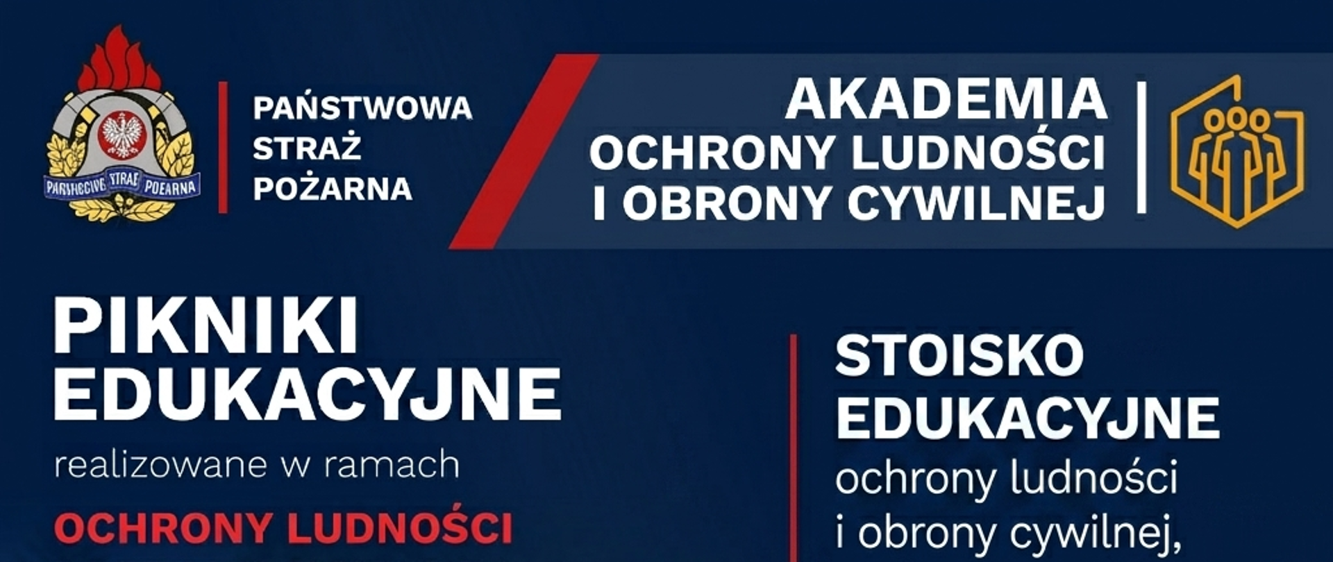 Na zdjęciu widoczna infografika na temat piknika edukacyjnego ochrony ludności i obrony cywilnej podczas powiatowych obchodów dnia strażaka.