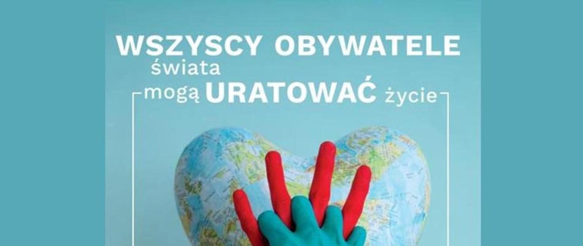 Ręce uciskają serce.