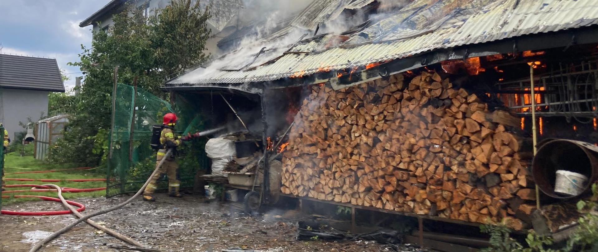 3 lipca 2024 Pożar budynku gospodarczego w Bieńkówce. 