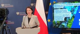 Dorota Zawadzka-Stępniak - Prezes Zarządu NFOŚiGW podczas konferencji prasowej