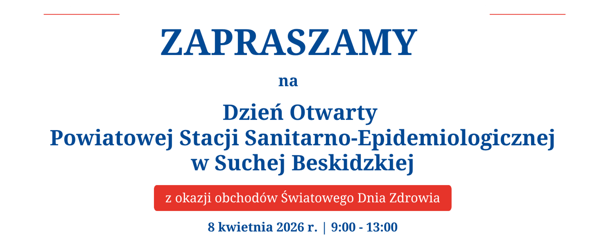 Dzień Otwarty PSSE w Suchej Beskidzkiej 2026