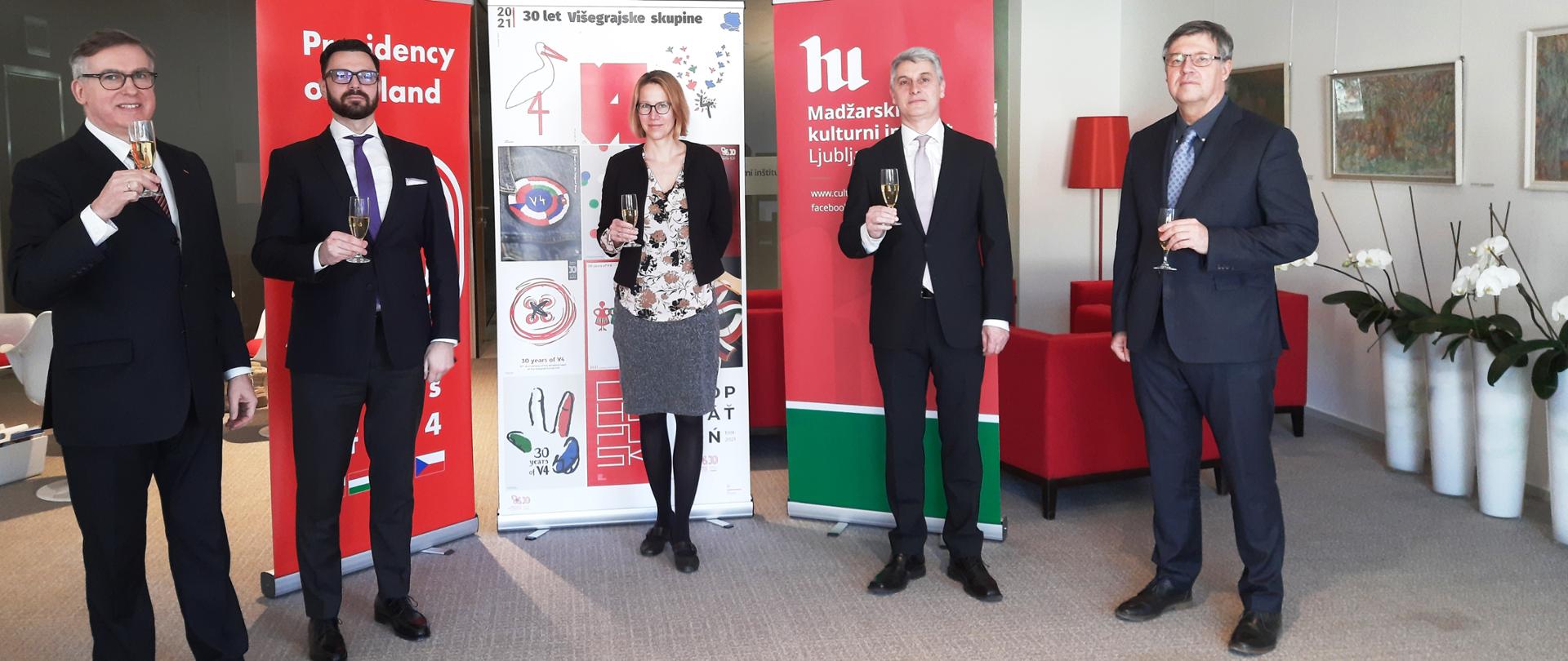 30-lecie V4 w Lublanie - otwarcie wystawy