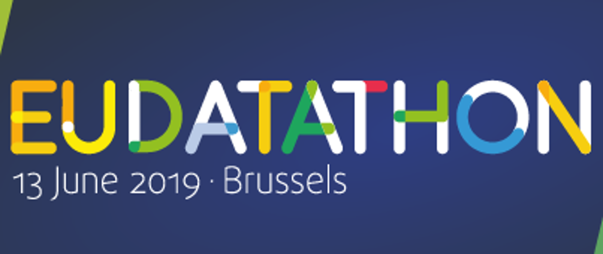 Napis na grafice: Eudatathathon 2019 - 13 czerwca 2019 w Brukseli