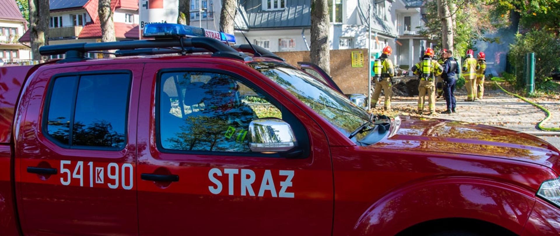 Uszkodzony rurociąg gazowy w Zakopanem przy ul. Zamoyskiego