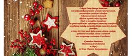 Kartka świąteczna z życzeniami Komendanta Powiatowego PSP w Słupcy