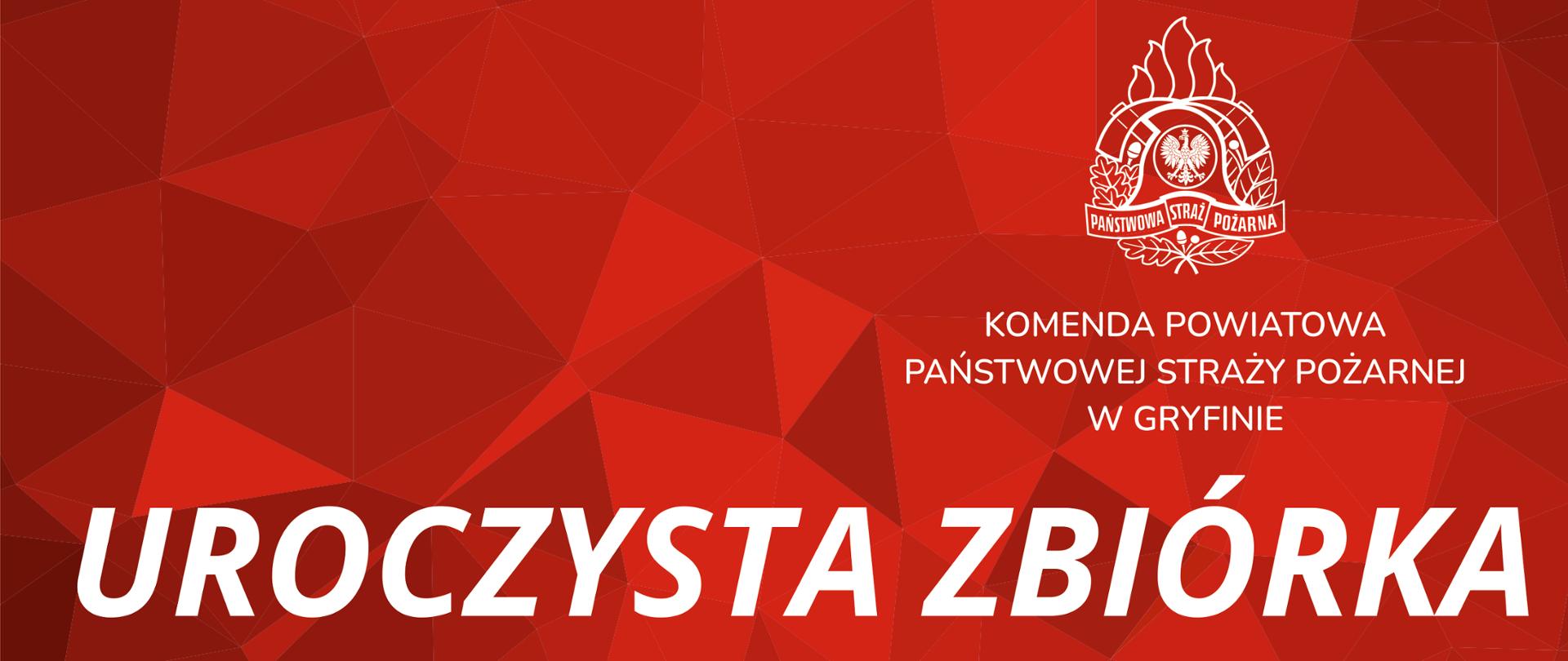 Baner na stronę informujący o przeprowadzeniu uroczystej zbiórki