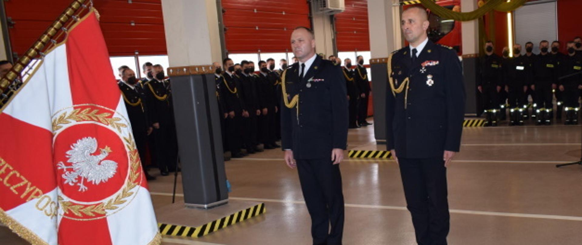 Uroczysta zbiórka z okazji powołania na stanowisko komendanta powiatowego PSP w Stalowej Woli mł. bryg. Szczepana Kozioł