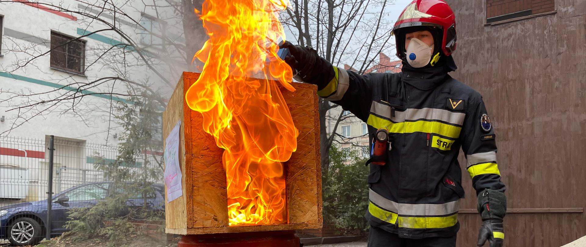 Pokaz rozwoju pożaru wewnętrznego