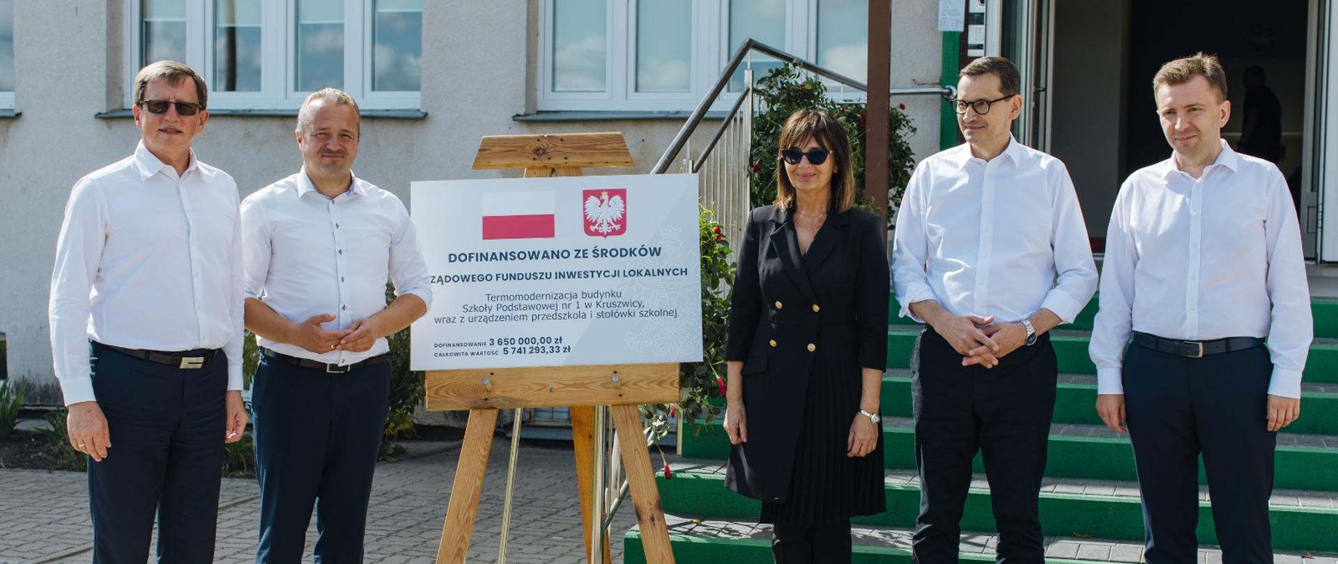 Premier Mateusz Morawiecki odwiedził teren inwestycji w Kruszwicy