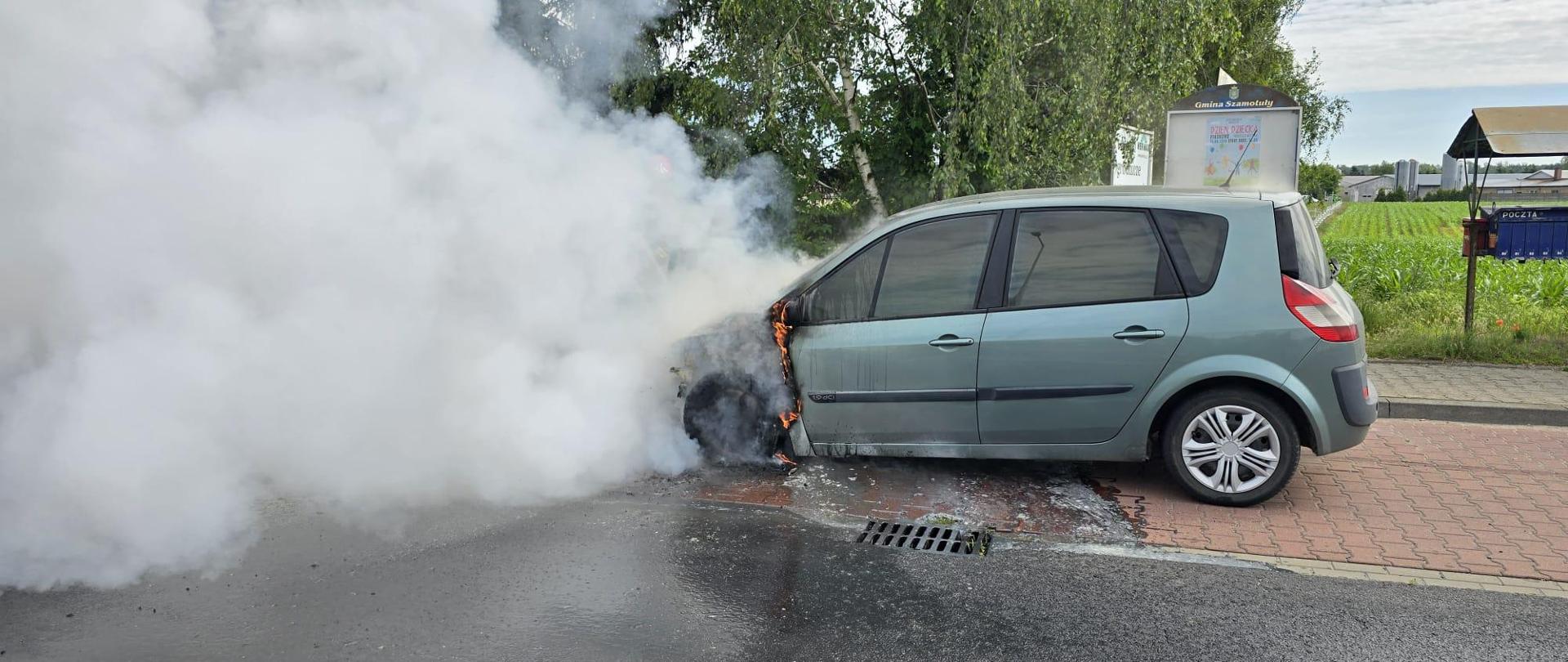 Pożar komory silnika