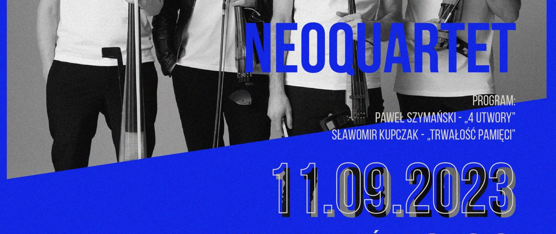 Plakat informacyjny dotyczący koncertu odbywającego się w dniu 11.09.2023 r. o godz. 18.00.