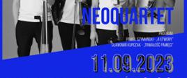 Plakat informacyjny dotyczący koncertu odbywającego się w dniu 11.09.2023 r. o godz. 18.00.