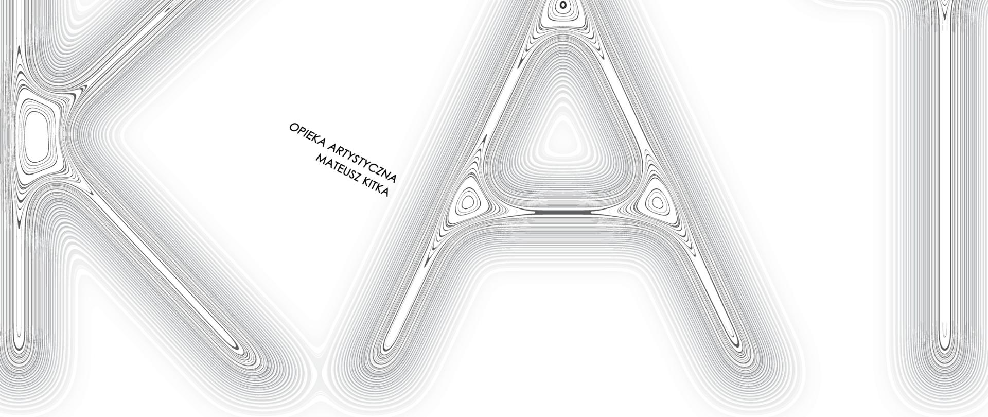 plakat na białym tle czarne litery