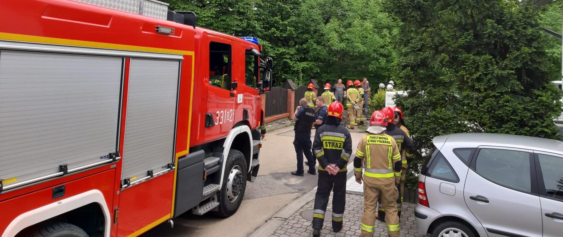 Uszkodzony gazociąg przy ulicy Zajazdowej w Bielsku-Białej