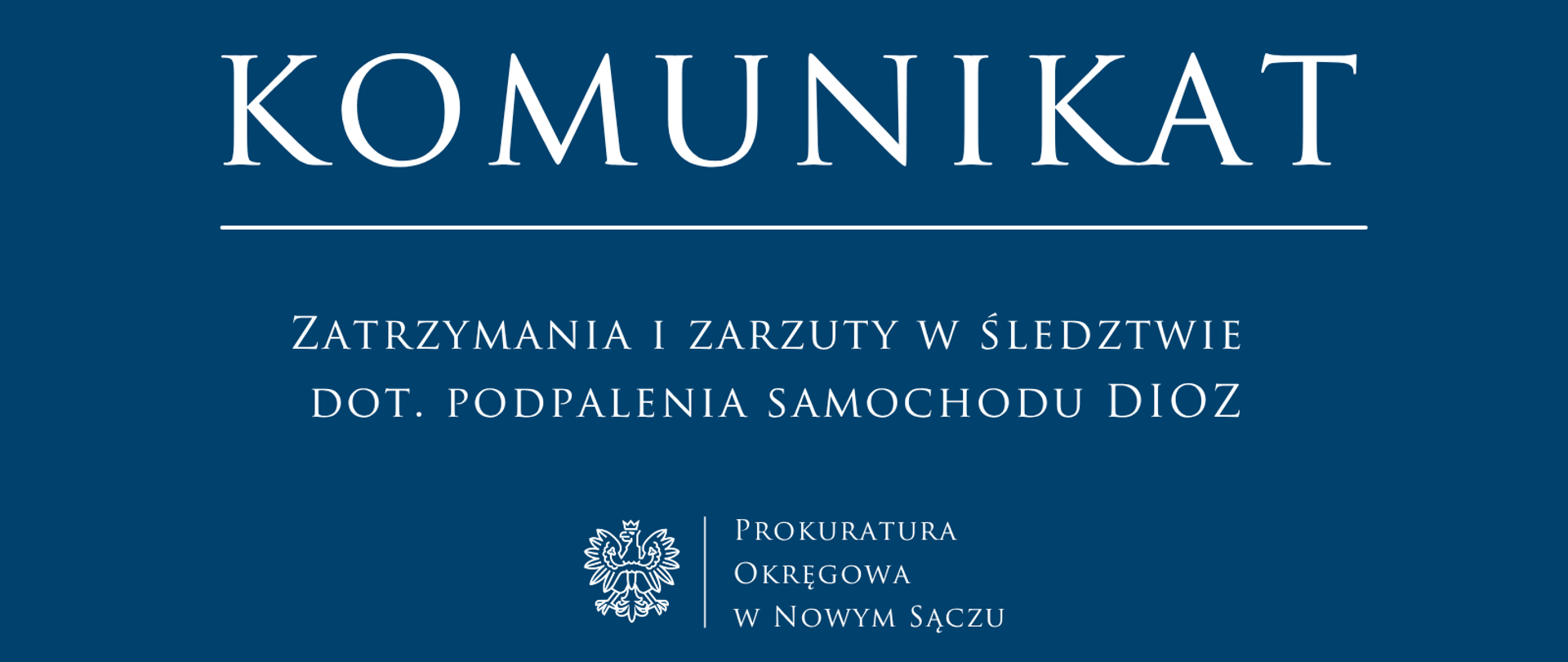 Zatrzymania i zarzuty w śledztwie dot. podpalenia samochodu DIOZ