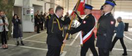 Uroczyste powitanie Komendanta Powiatowego Państwowej Straży Pożarnej w Opoczni