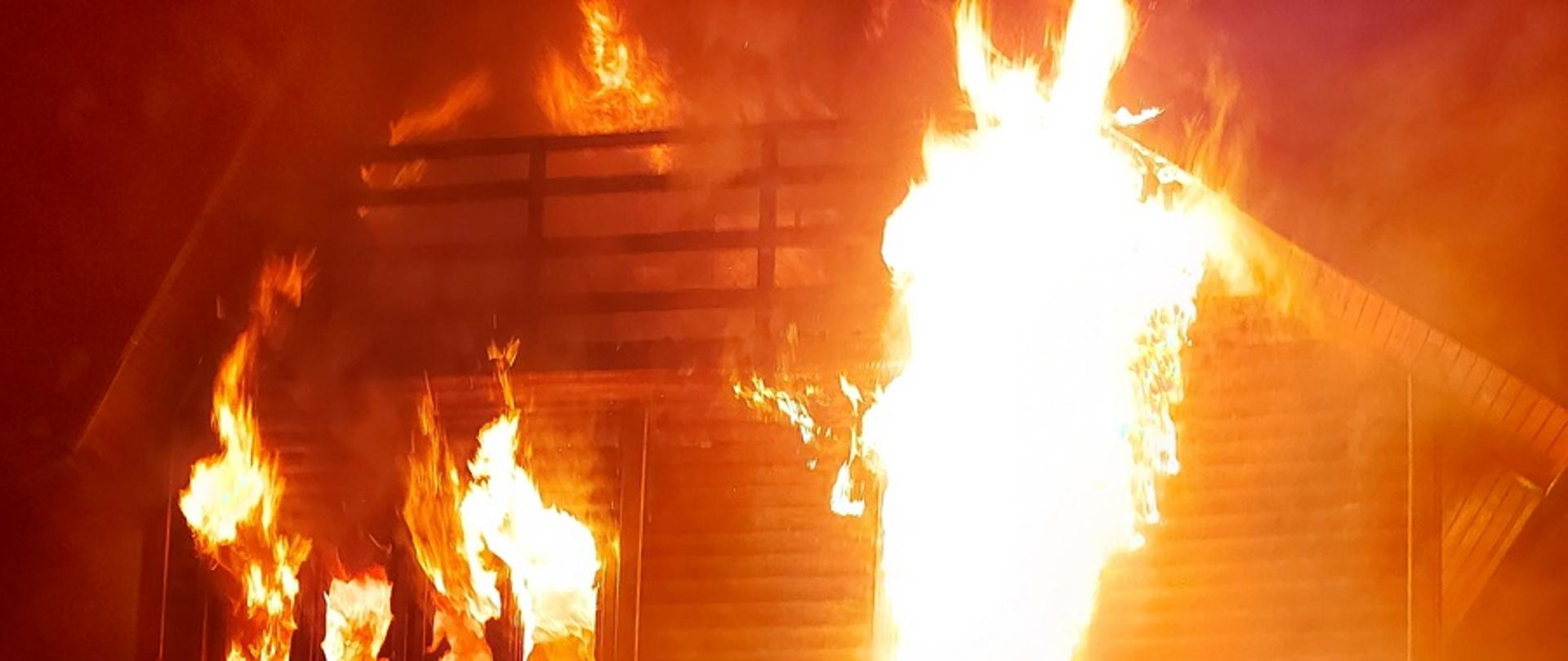 Pożar domu letniskowego - mł. asp. Szymon Kuczyński