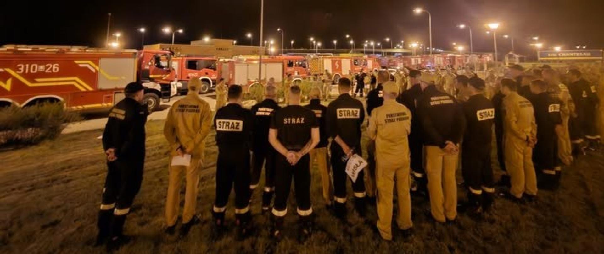 Mazowieccy strażacy wspierają działania przy pożarze lasu w powiecie biłgorajskim