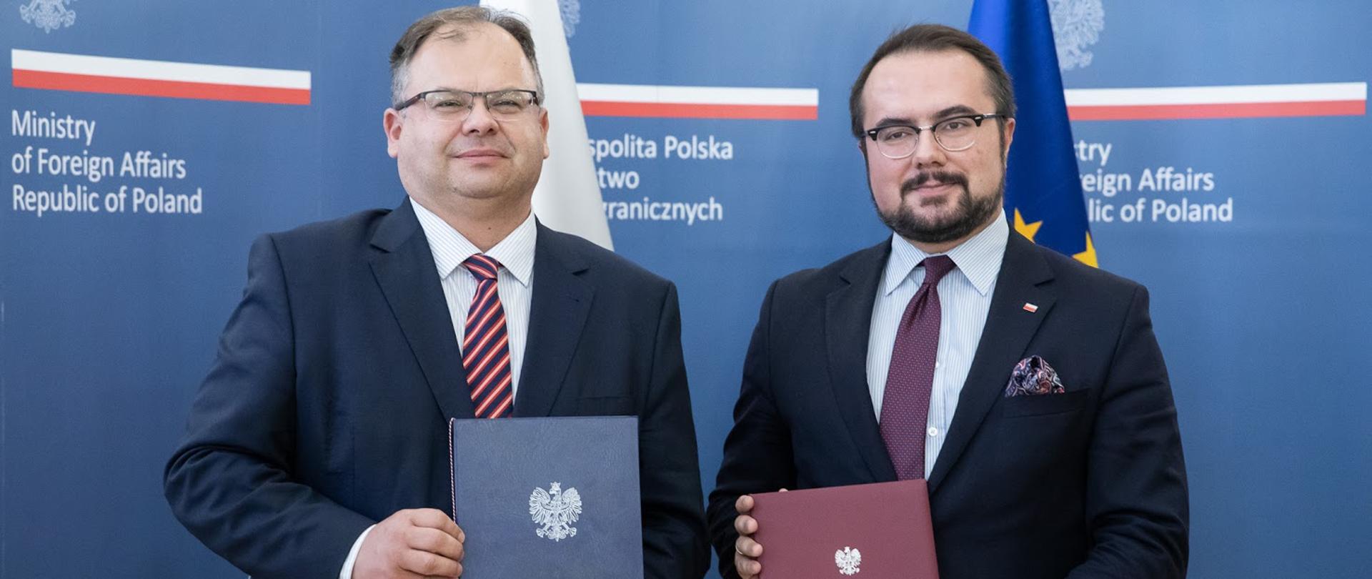 2020.09.25 Warszawa . Minister Pawel Jablonski . Podpisanie umowy pomiedzy MSZ a ULC ( Urzad Lotnictwa Cywilnego ) .Fot. Tymon Markowski / MSZ