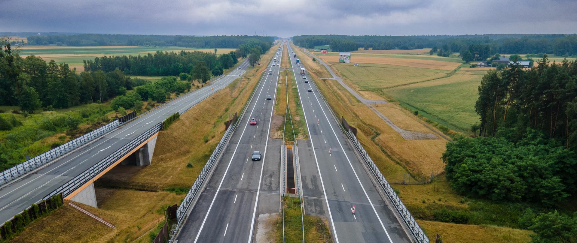 Droga S17 w rejonie miejscowości Żerdź