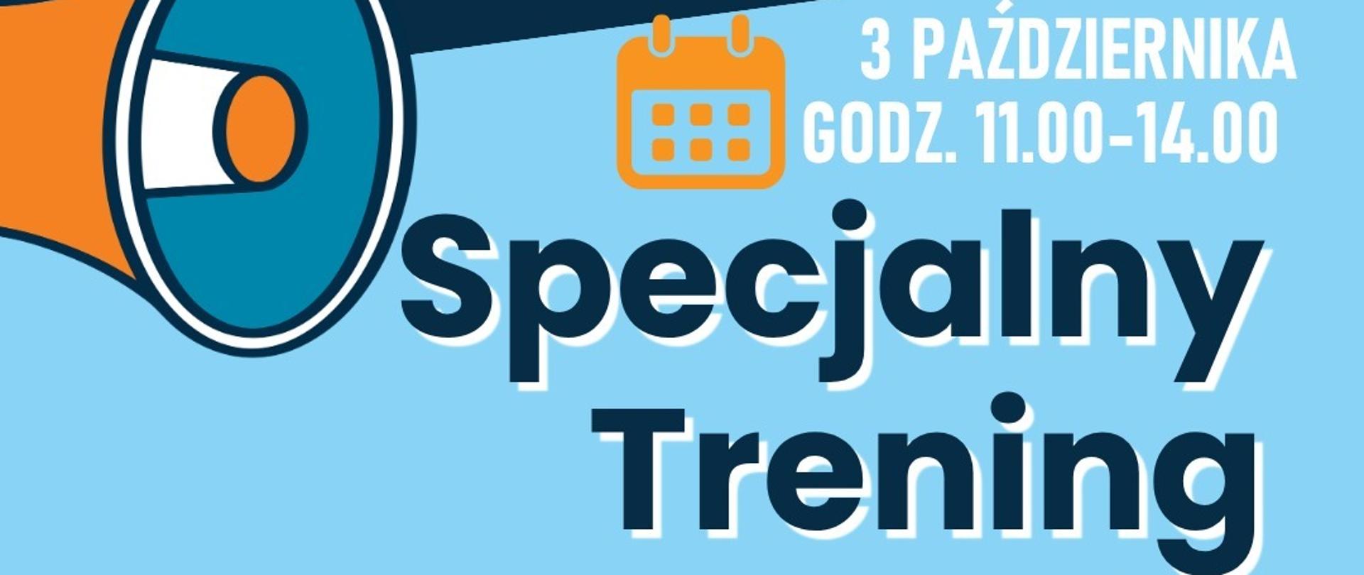 Baner z logiem i tematem treningu.