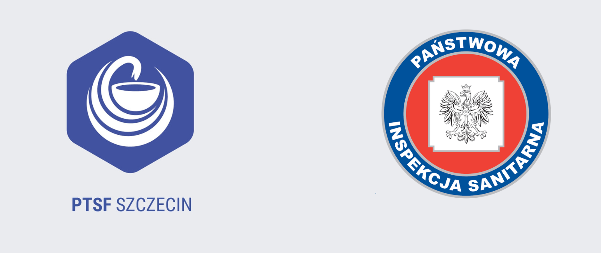 Grafika przedstawia Logo Polskiego Towarzystwa Studentów Farmacji Oddział w Szczecinie oraz Państwowej Inspekcji Sanitarnej 