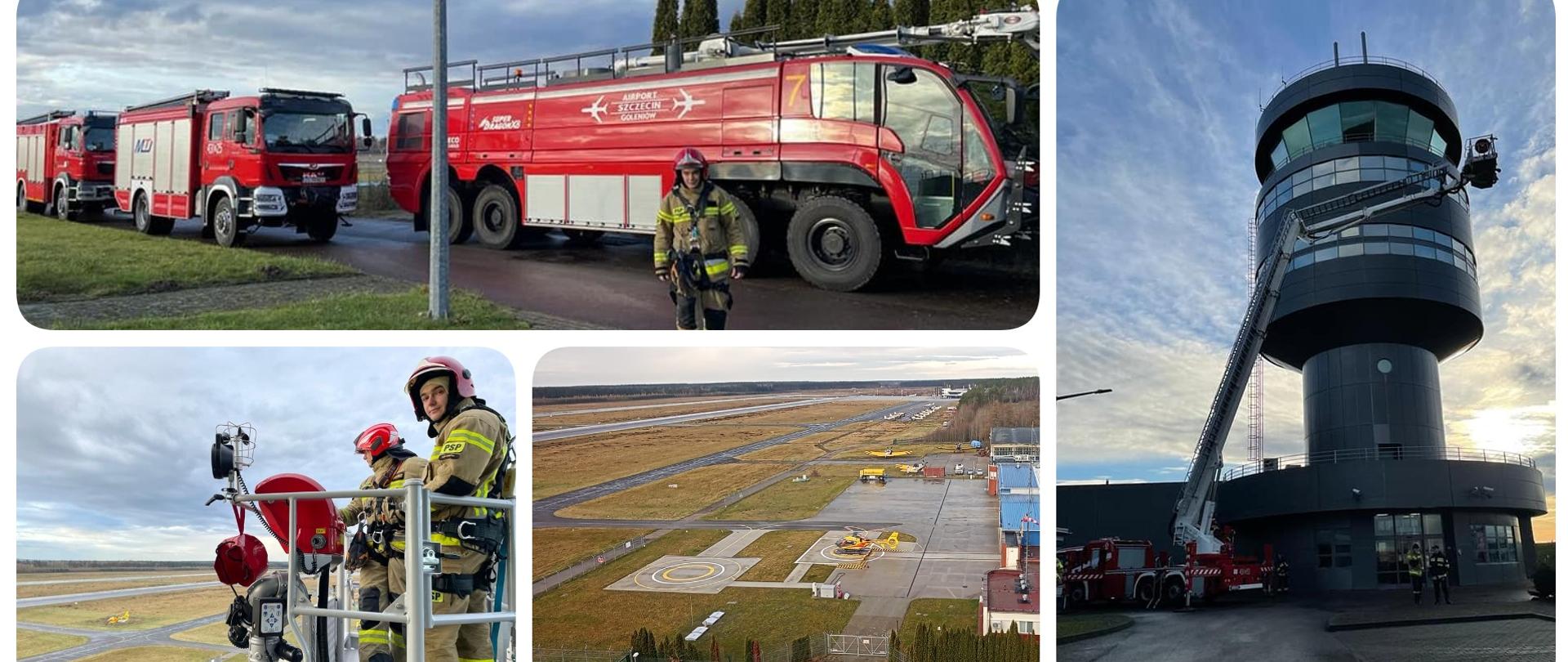 Ćwiczenia na terenie Państwowej Agencji Żeglugi Powietrznej - wieży kontroli lotów