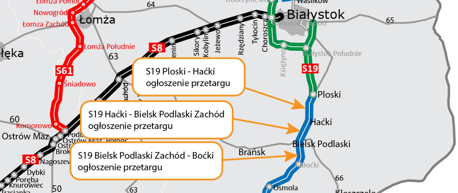 Ruszyły przetargi na budowę S19 na Podlasiu - mapa
