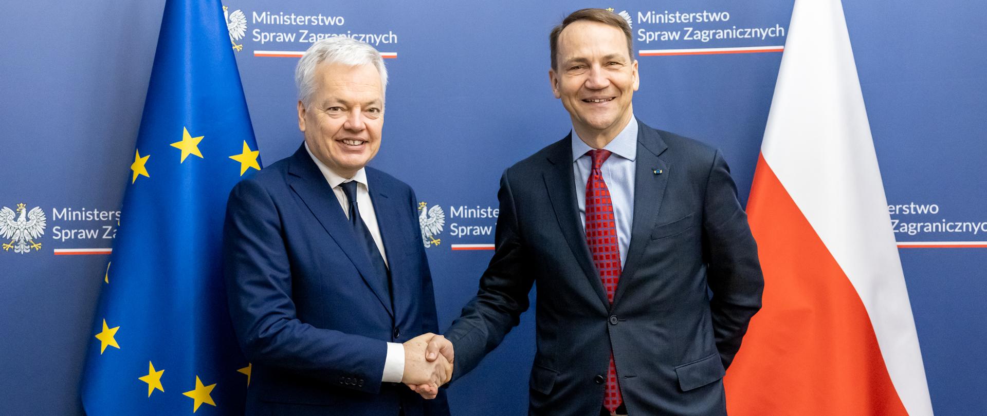 Minister Radosław Sikorski welcomed Commissioner for Justice Dider Reynder at the Ministry of Foreign Affairs