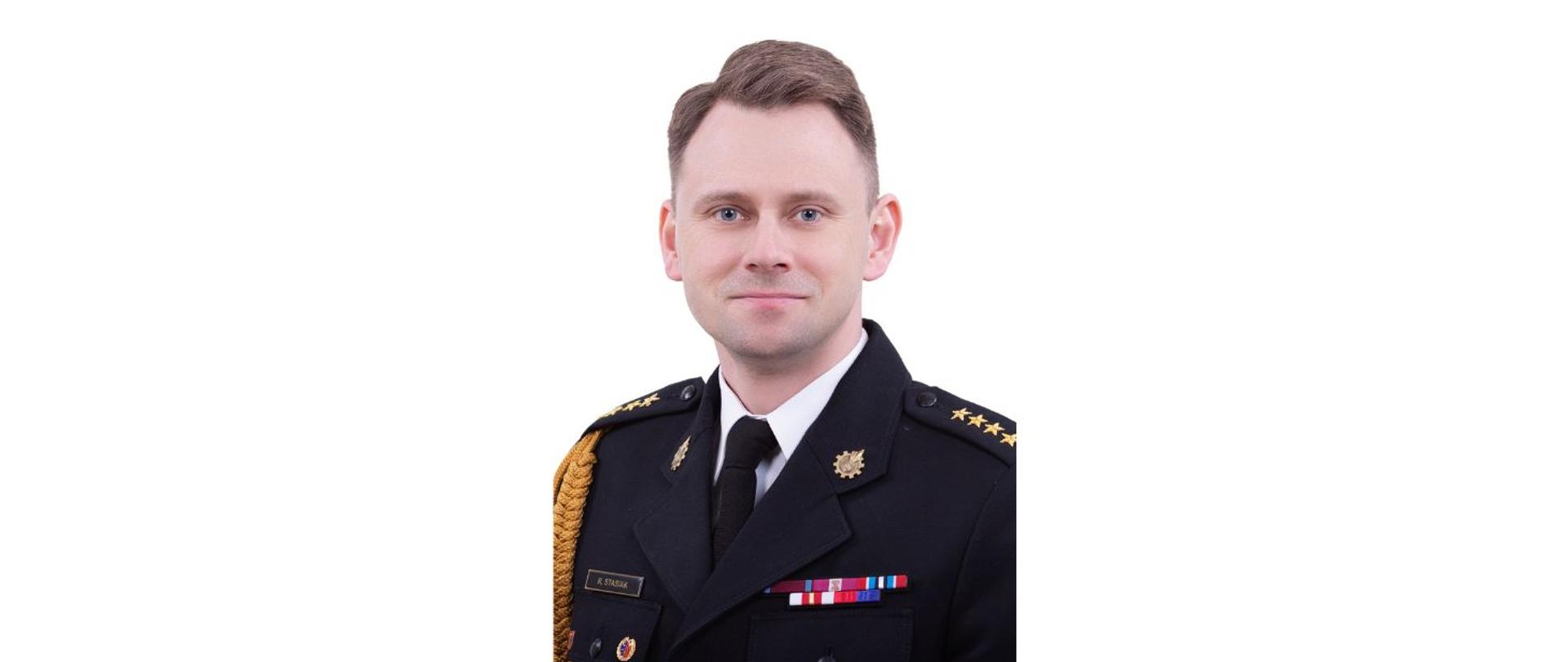 Komendant Powiatowy PSP w Wąbrzeźnie st.kpt. Robert Stasiak.